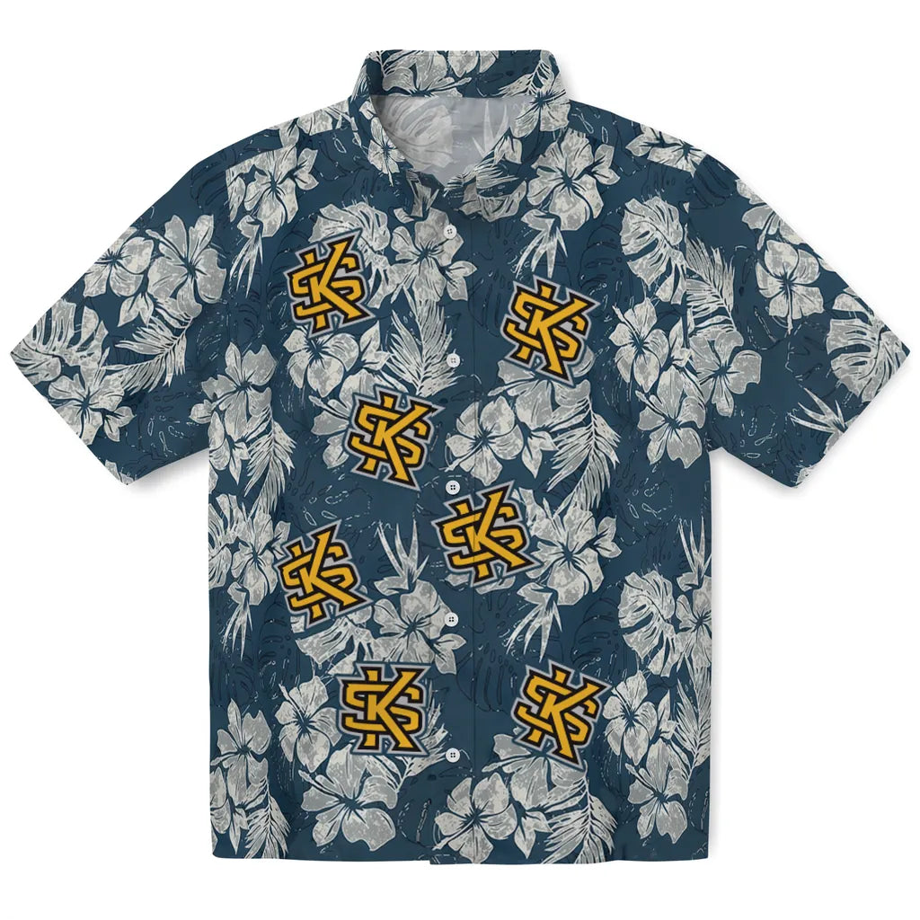 Kennesaw State Owls Hawaiian Shirt - Hibiscus Flowers | Hula Hawaiian Shirts