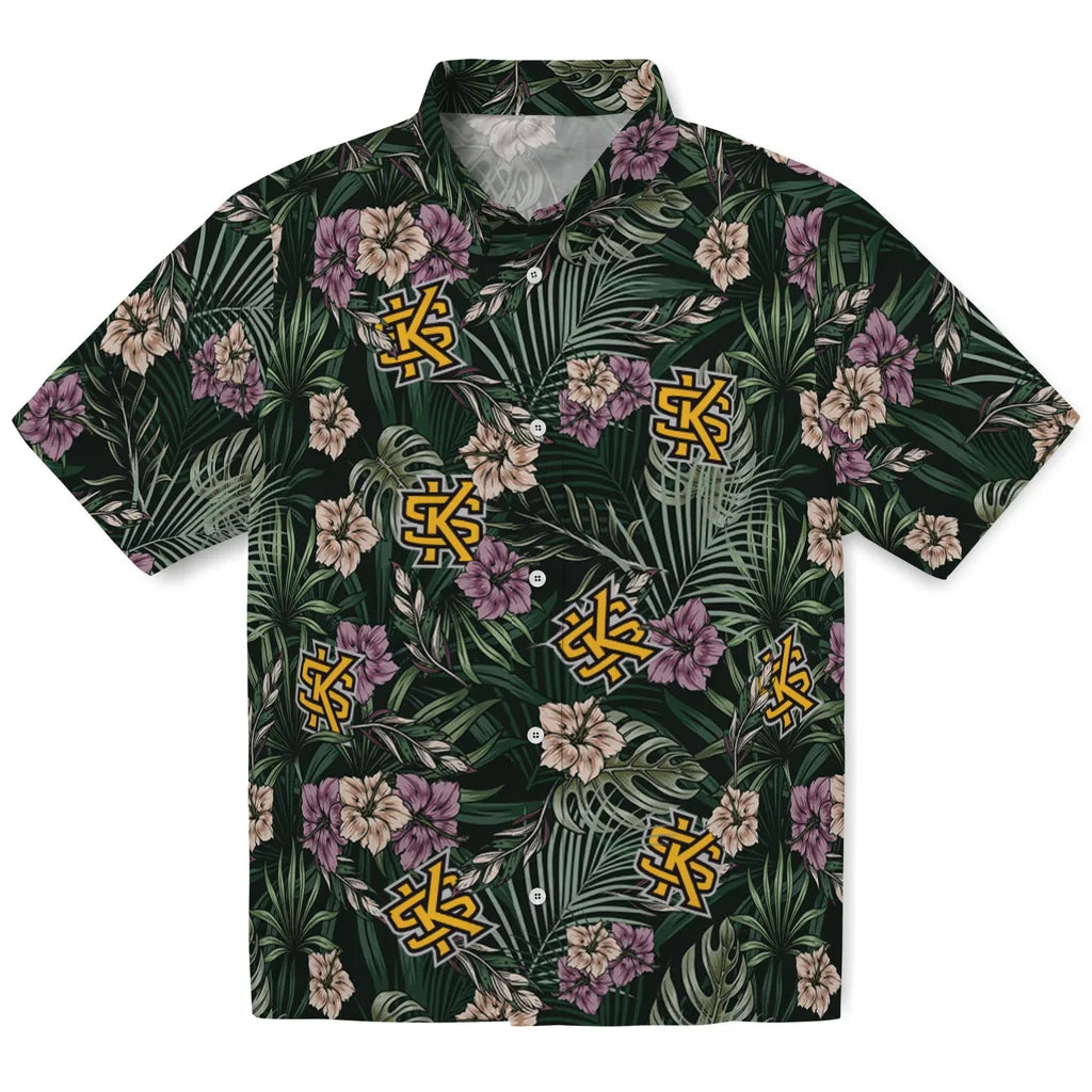Kennesaw State Owls Hawaiian Shirt - Hibiscus Leaves Pattern | Hula Hawaiian Shirts