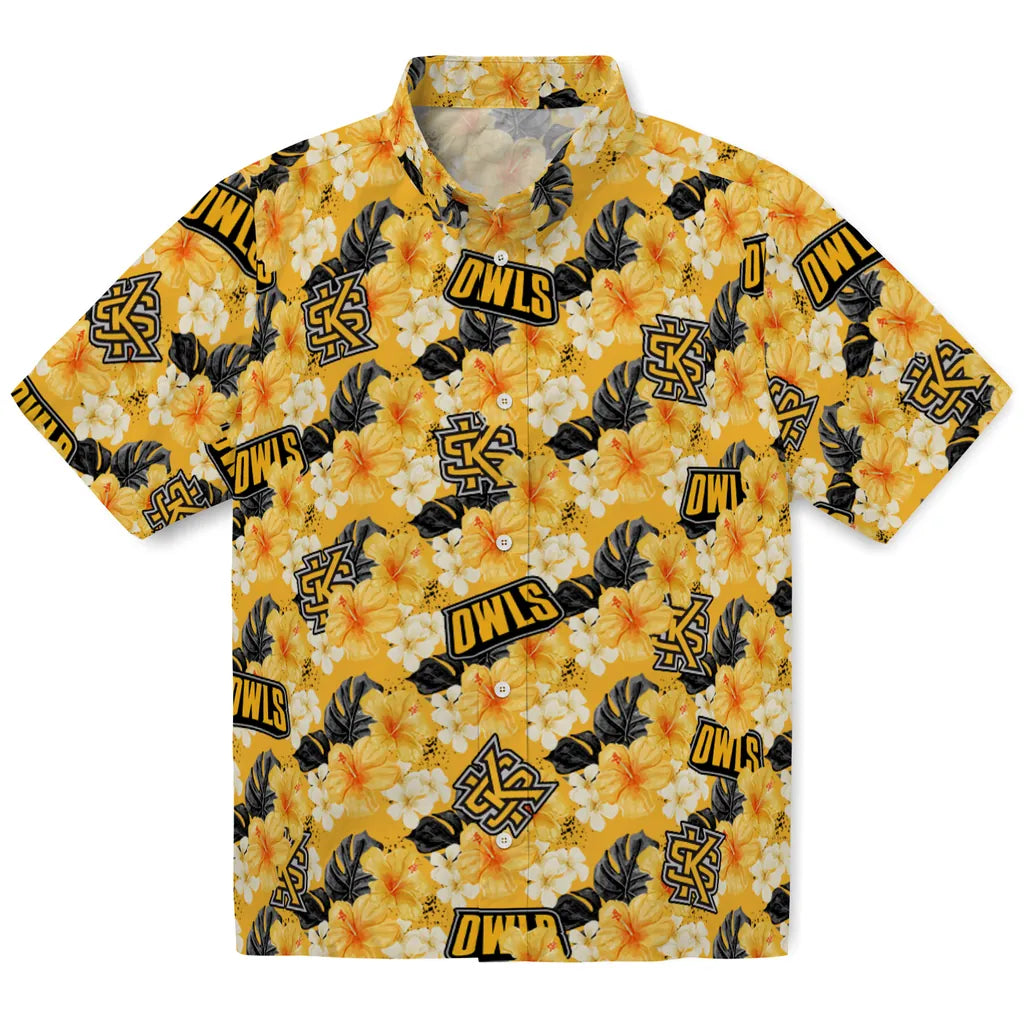 Kennesaw State Owls Hawaiian Shirt - Hibiscus Tropics | Hula Hawaiian Shirts