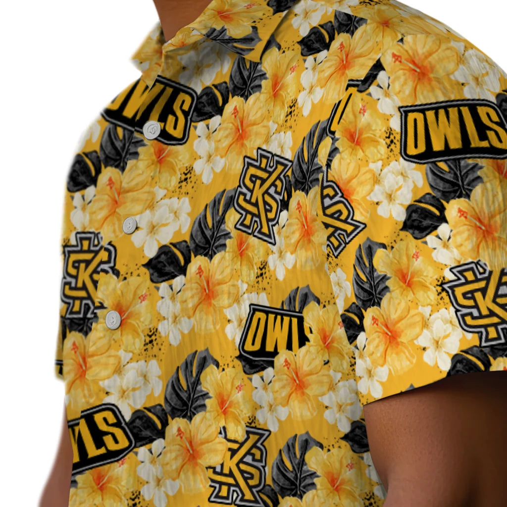 Kennesaw State Owls Hawaiian Shirt - Hibiscus Tropics | Hula Hawaiian Shirts