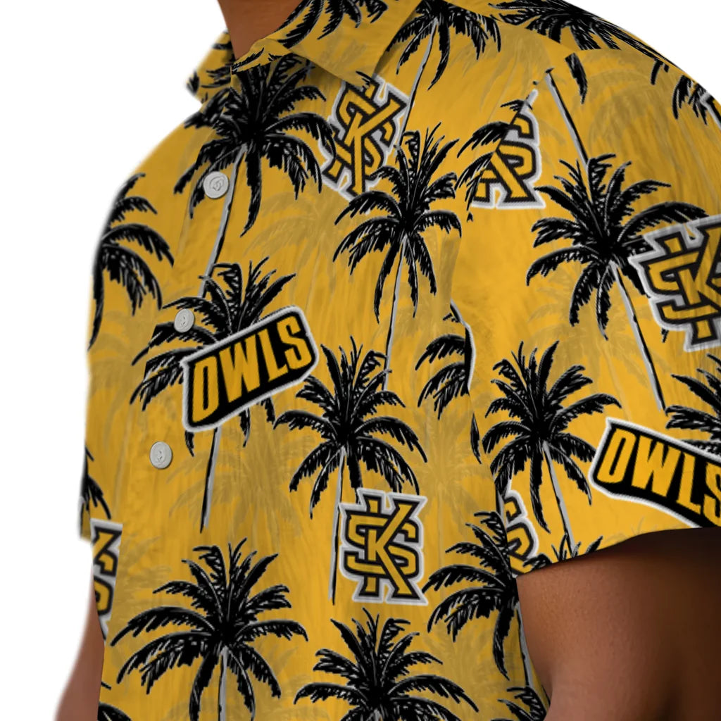 Kennesaw State Owls Hawaiian Shirt - Palm Tree Motif | Hula Hawaiian Shirts