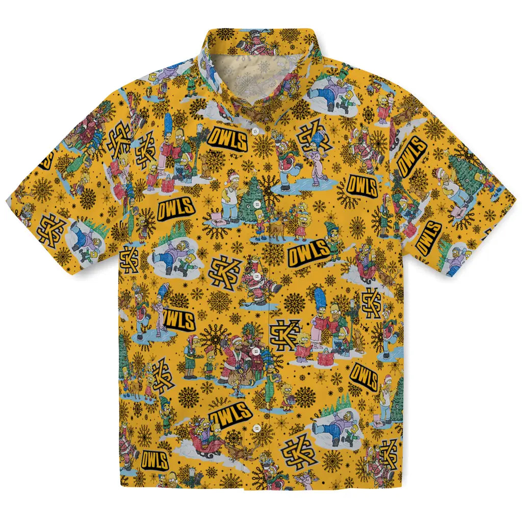 Kennesaw State Owls Hawaiian Shirt - Simpsons Christmas | Hula Hawaiian Shirts