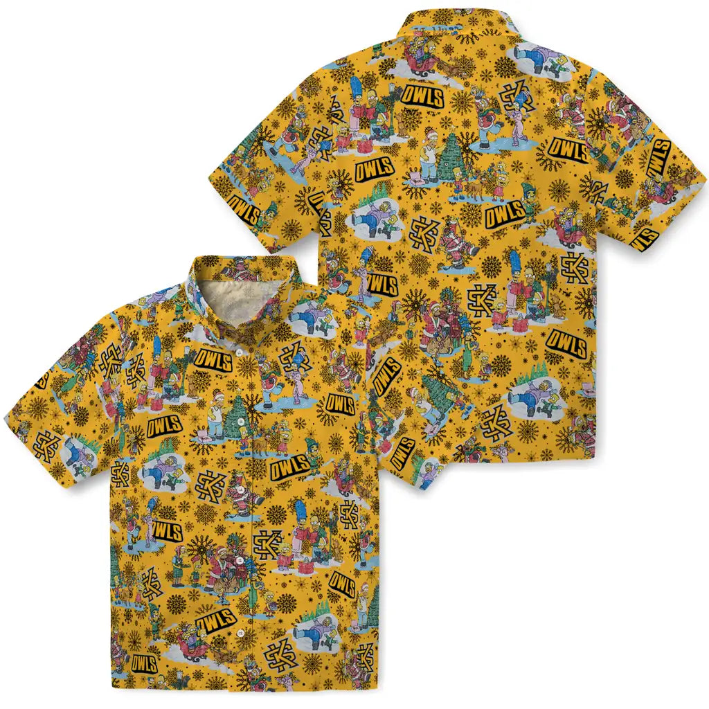 Kennesaw State Owls Hawaiian Shirt - Simpsons Christmas | Hula Hawaiian Shirts