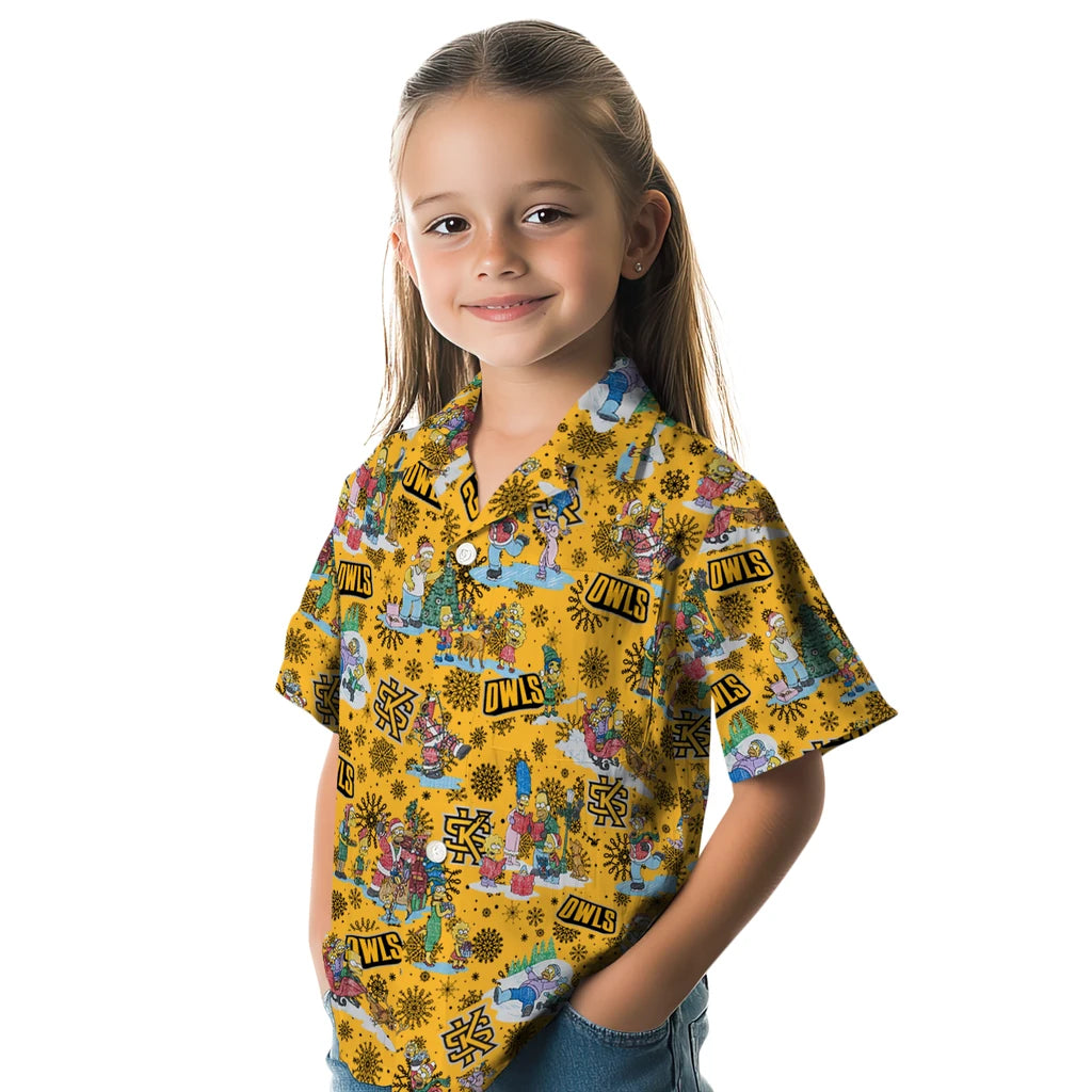 Kennesaw State Owls Hawaiian Shirt - Simpsons Christmas | Hula Hawaiian Shirts