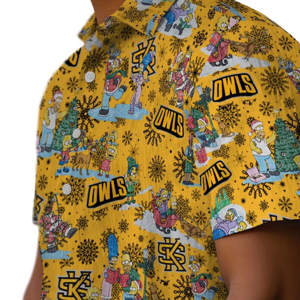 Kennesaw State Owls Hawaiian Shirt - Simpsons Christmas | Hula Hawaiian Shirts