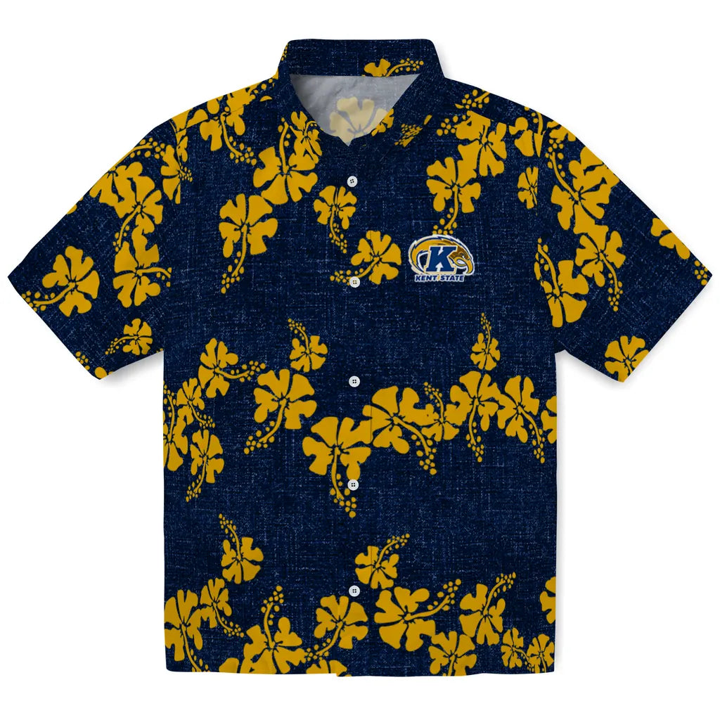 Kent State Golden Flashes Hawaiian Shirt - 50th State Flower | Hula Hawaiian Shirts