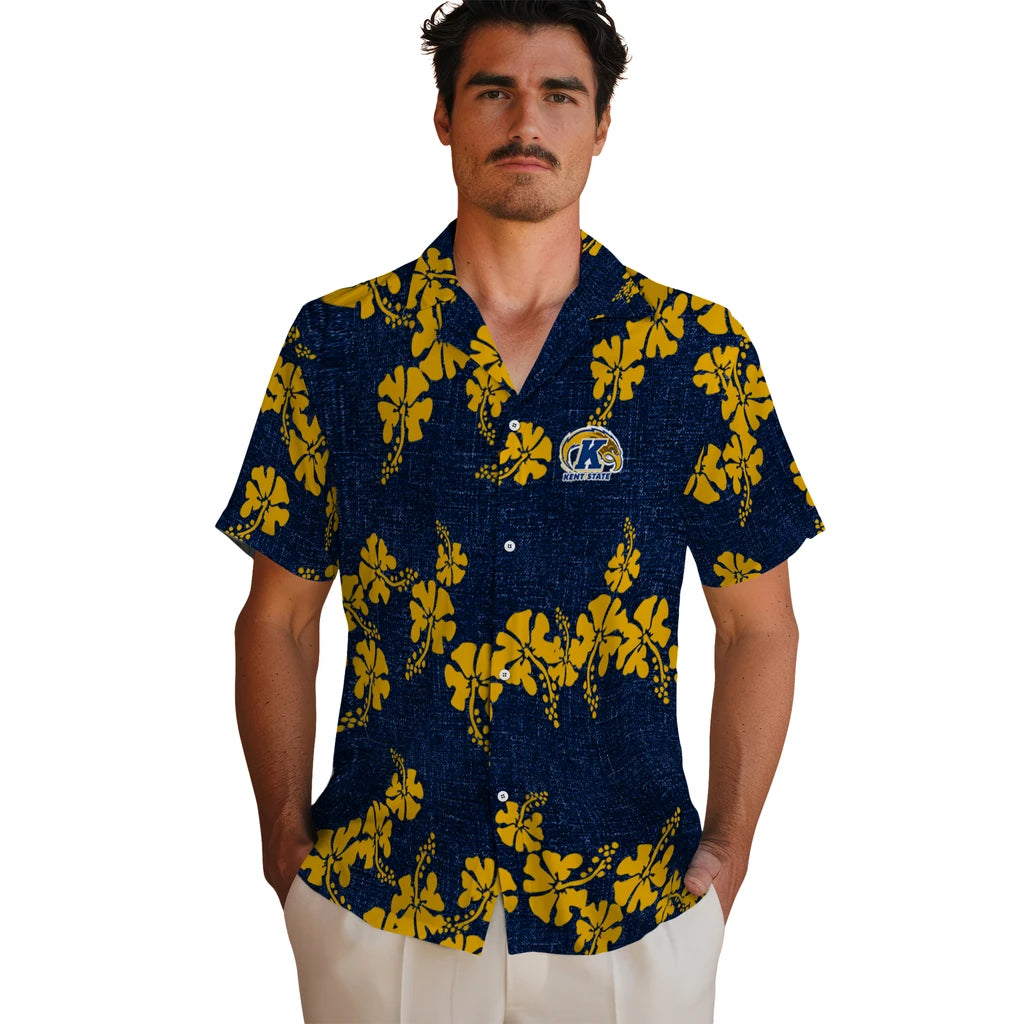 Kent State Golden Flashes Hawaiian Shirt - 50th State Flower | Hula Hawaiian Shirts