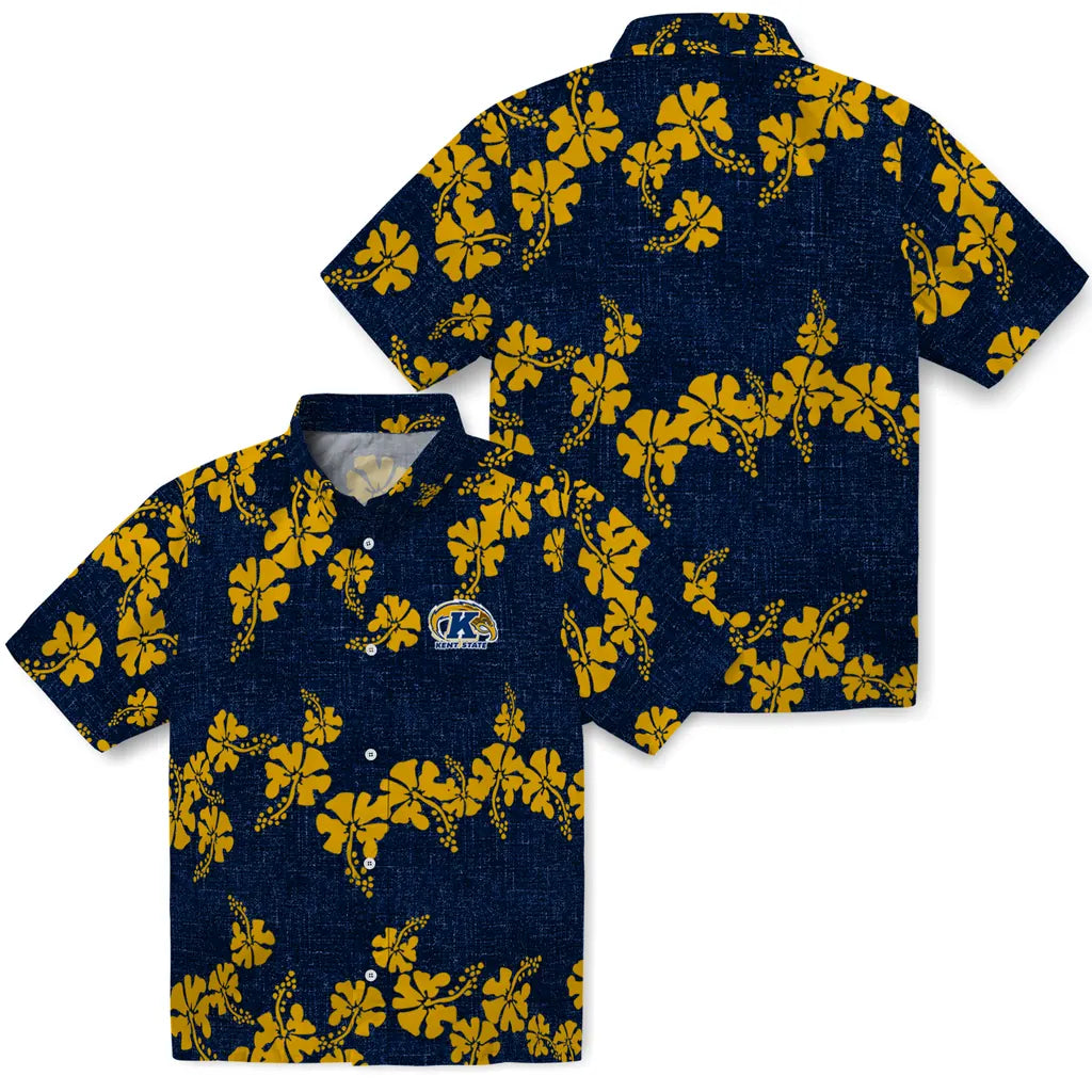 Kent State Golden Flashes Hawaiian Shirt - 50th State Flower | Hula Hawaiian Shirts