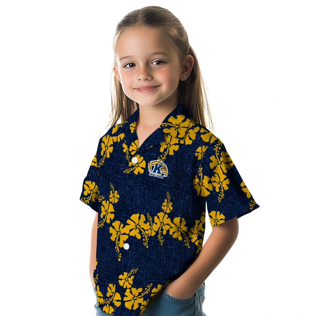 Kent State Golden Flashes Hawaiian Shirt - 50th State Flower | Hula Hawaiian Shirts