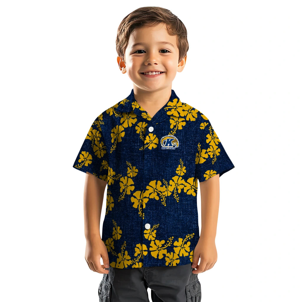 Kent State Golden Flashes Hawaiian Shirt - 50th State Flower | Hula Hawaiian Shirts