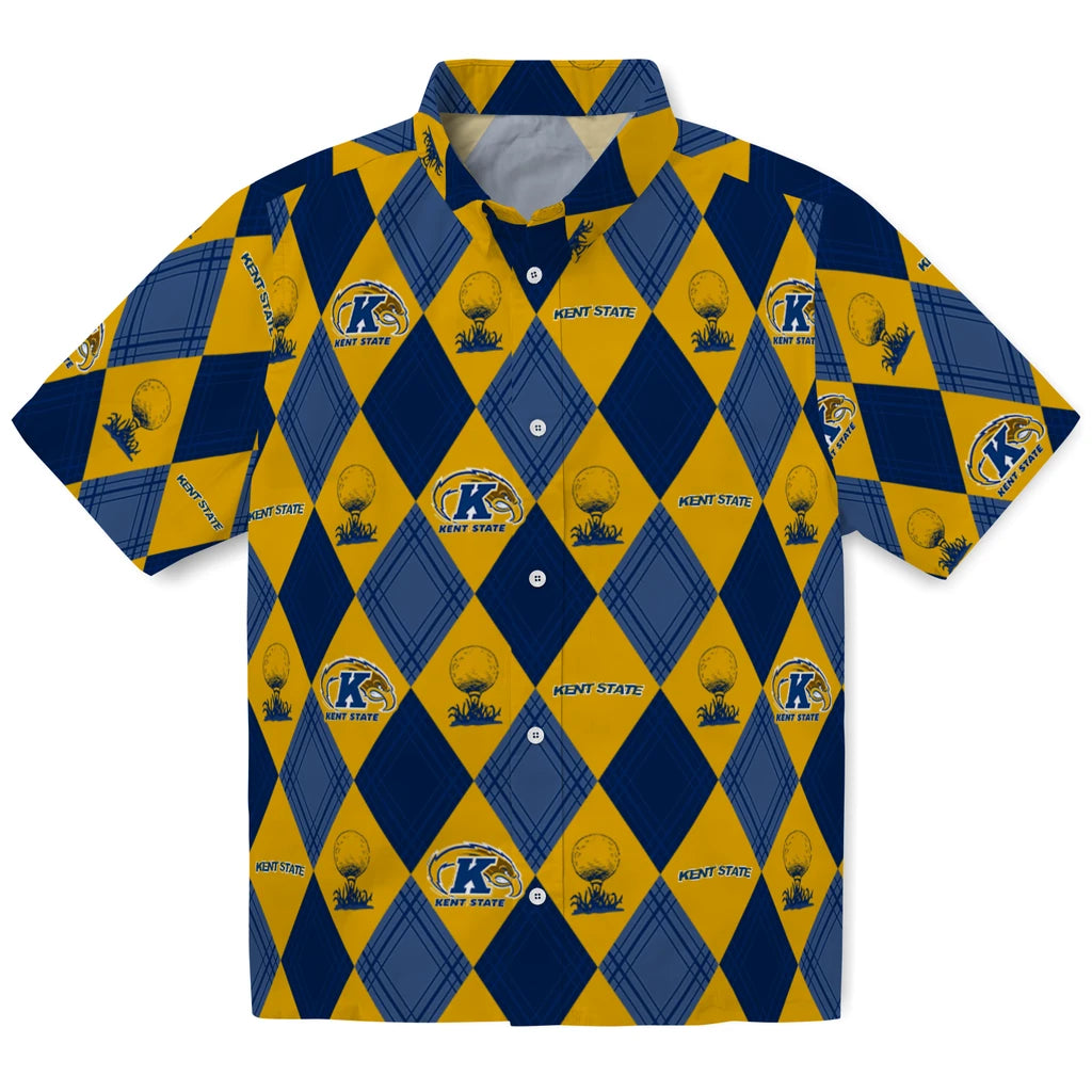 Kent State Golden Flashes Hawaiian Shirt - Golfing Plaid | Hula Hawaiian Shirts