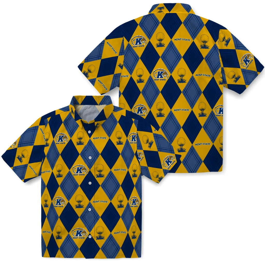 Kent State Golden Flashes Hawaiian Shirt - Golfing Plaid | Hula Hawaiian Shirts