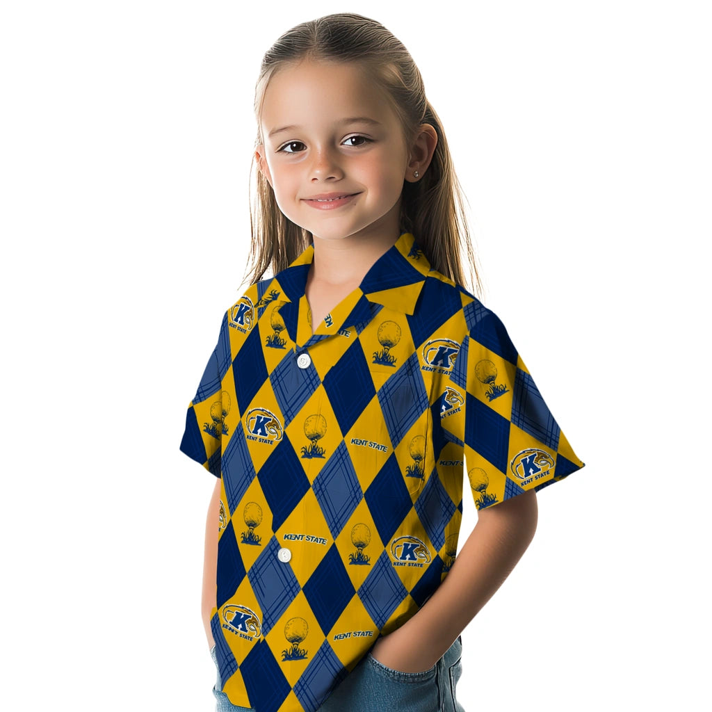 Kent State Golden Flashes Hawaiian Shirt - Golfing Plaid | Hula Hawaiian Shirts