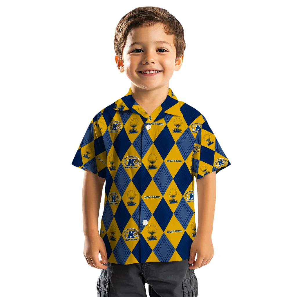 Kent State Golden Flashes Hawaiian Shirt - Golfing Plaid | Hula Hawaiian Shirts