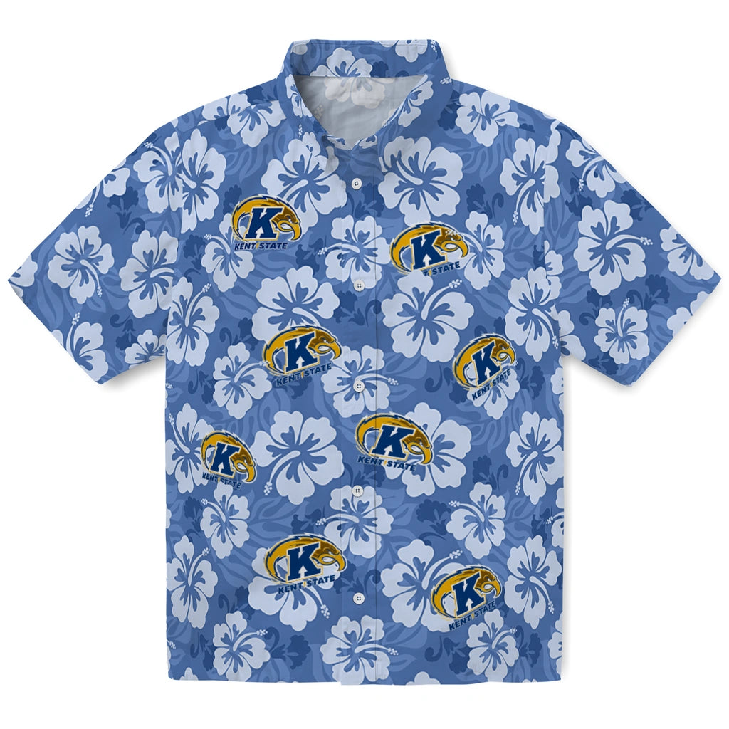 Kent State Golden Flashes Hawaiian Shirt - Hibiscus Cluster | Hula Hawaiian Shirts
