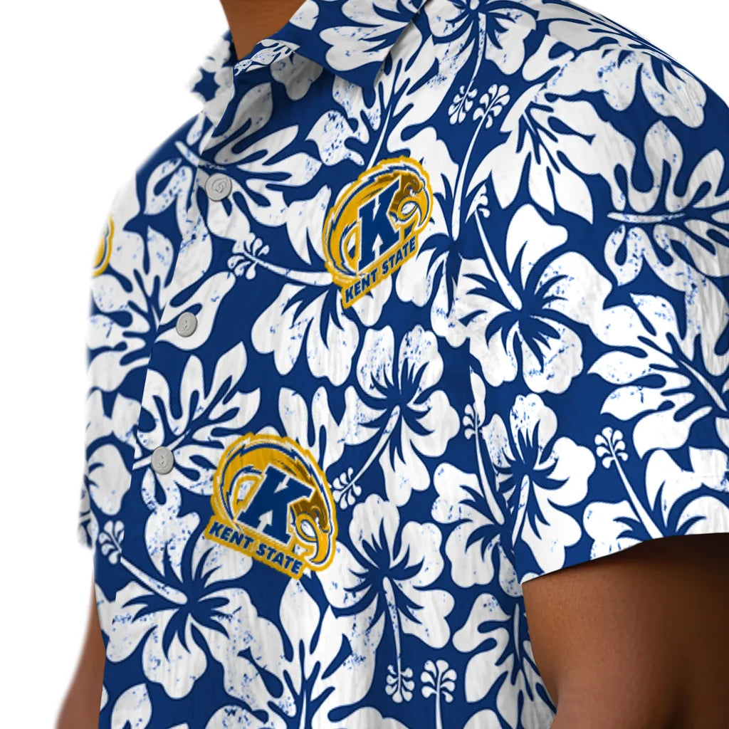 Kent State Golden Flashes Hawaiian Shirt - Hibiscus Motif | Hula Hawaiian Shirts