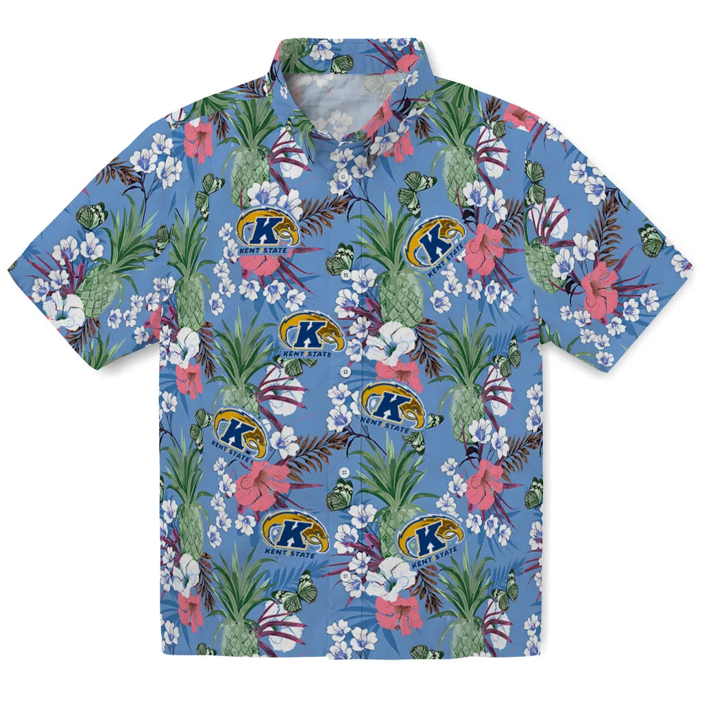 Kent State Golden Flashes Hawaiian Shirt - Pineapple Bouquet | Hula Hawaiian Shirts