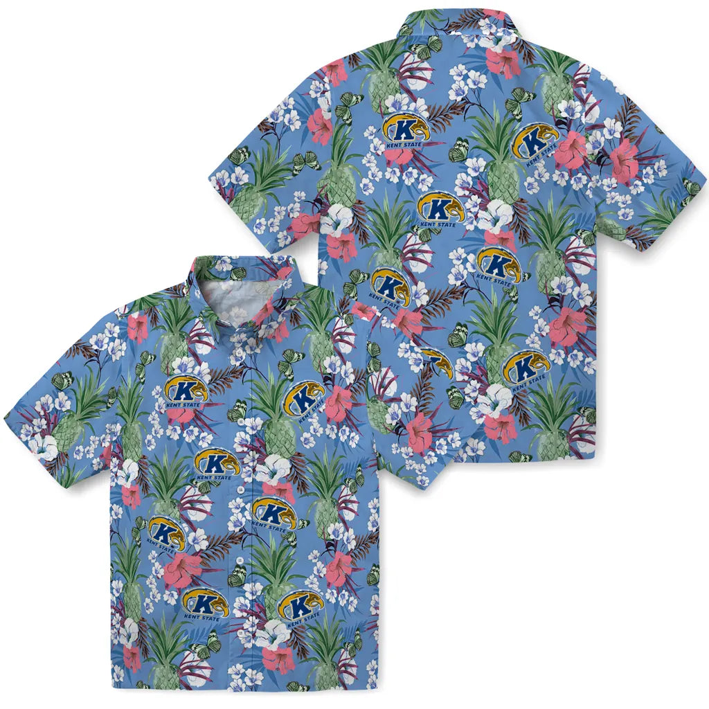 Kent State Golden Flashes Hawaiian Shirt - Pineapple Bouquet | Hula Hawaiian Shirts