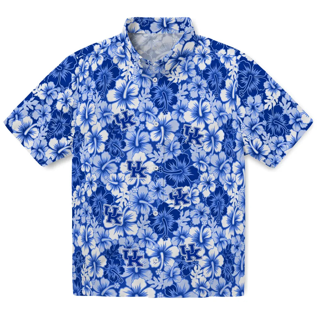 Kentucky Wildcats Hawaiian Shirt - Hibiscus Blooms | Hula Hawaiian Shirts