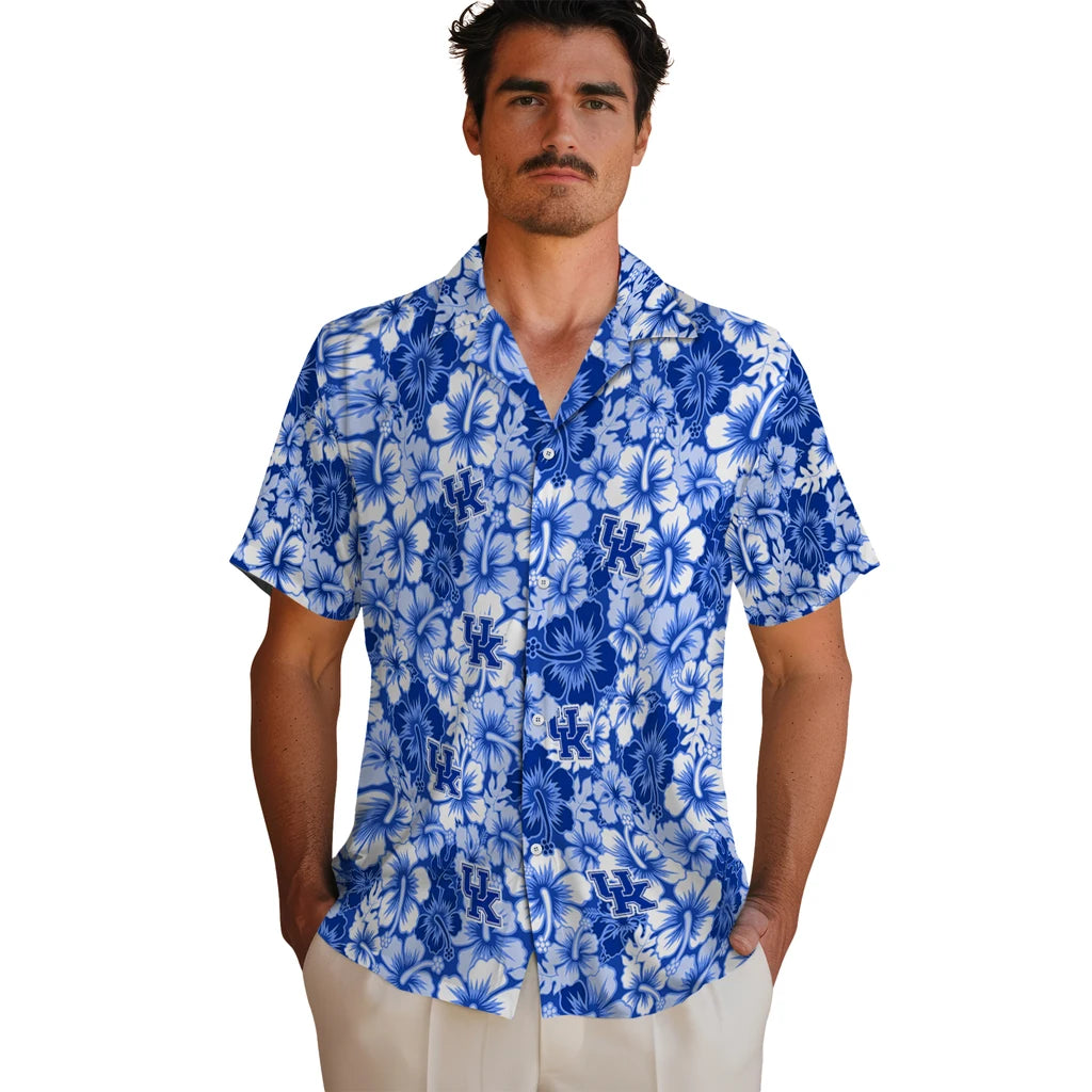 Kentucky Wildcats Hawaiian Shirt - Hibiscus Blooms | Hula Hawaiian Shirts