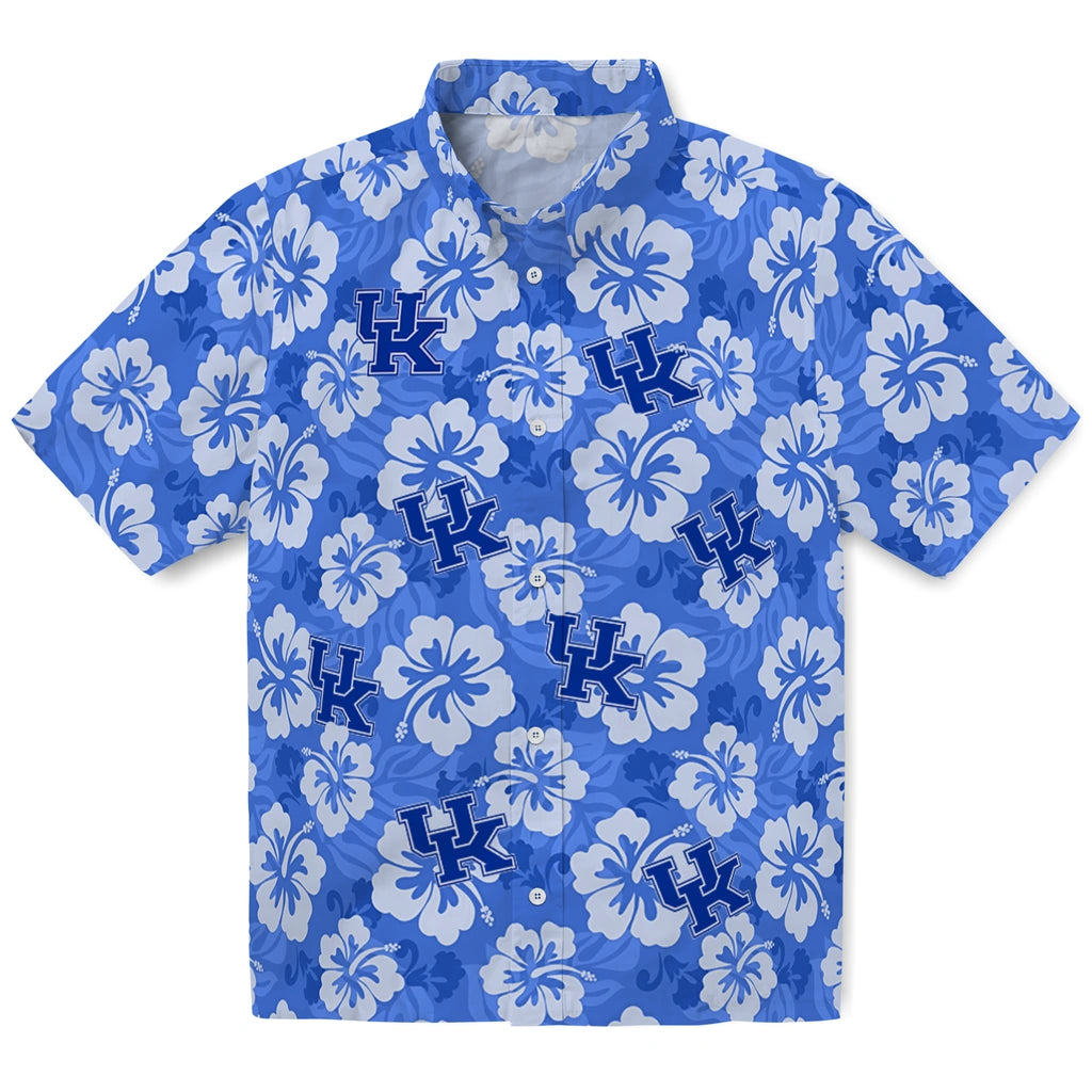 Kentucky Wildcats Hawaiian Shirt - Hibiscus Cluster | Hula Hawaiian Shirts