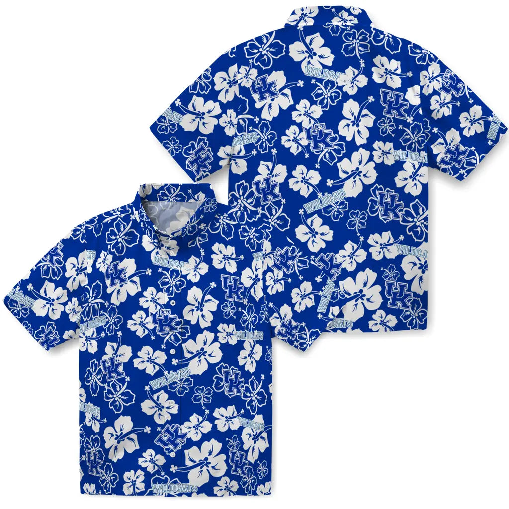 Kentucky Wildcats Hawaiian Shirt - Hibiscus Flower Design | Hula Hawaiian Shirts