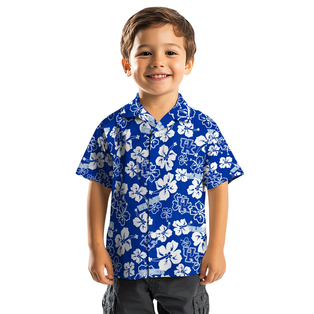 Kentucky Wildcats Hawaiian Shirt - Hibiscus Flower Design | Hula Hawaiian Shirts
