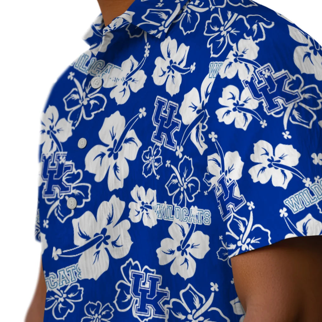 Kentucky Wildcats Hawaiian Shirt - Hibiscus Flower Design | Hula Hawaiian Shirts