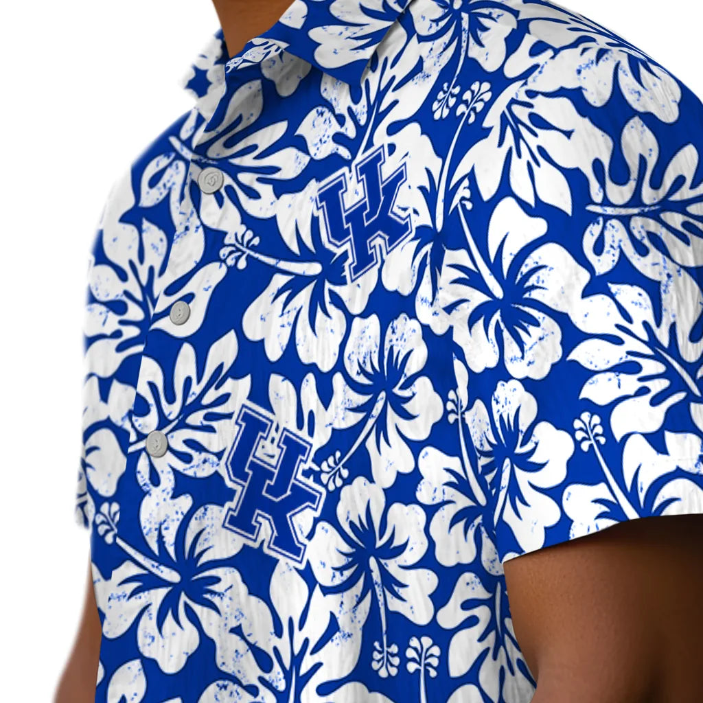 Kentucky Wildcats Hawaiian Shirt - Hibiscus Motif | Hula Hawaiian Shirts