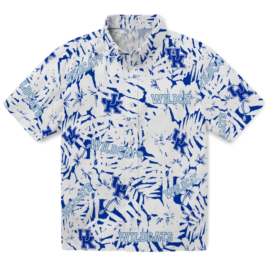Kentucky Wildcats Hawaiian Shirt - Hibiscus Overlay | Hula Hawaiian Shirts