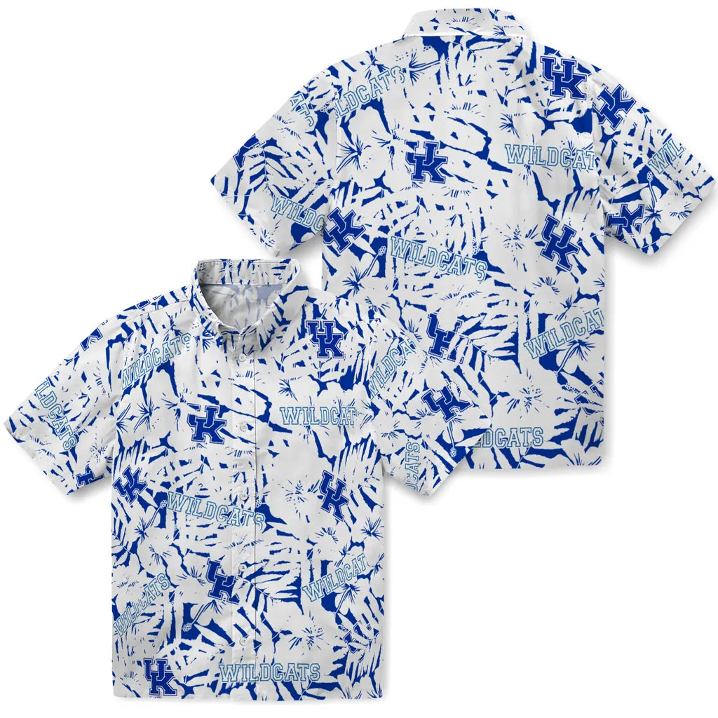 Kentucky Wildcats Hawaiian Shirt - Hibiscus Overlay | Hula Hawaiian Shirts