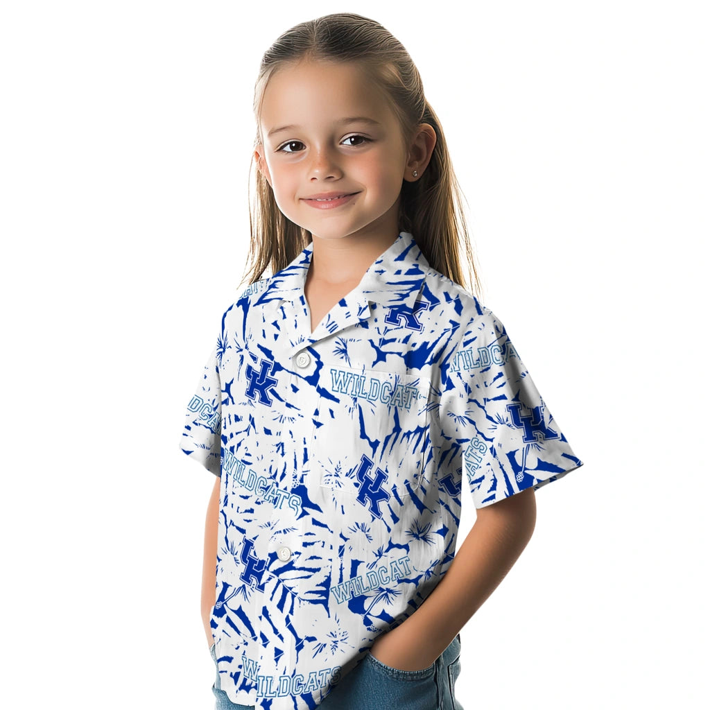 Kentucky Wildcats Hawaiian Shirt - Hibiscus Overlay | Hula Hawaiian Shirts