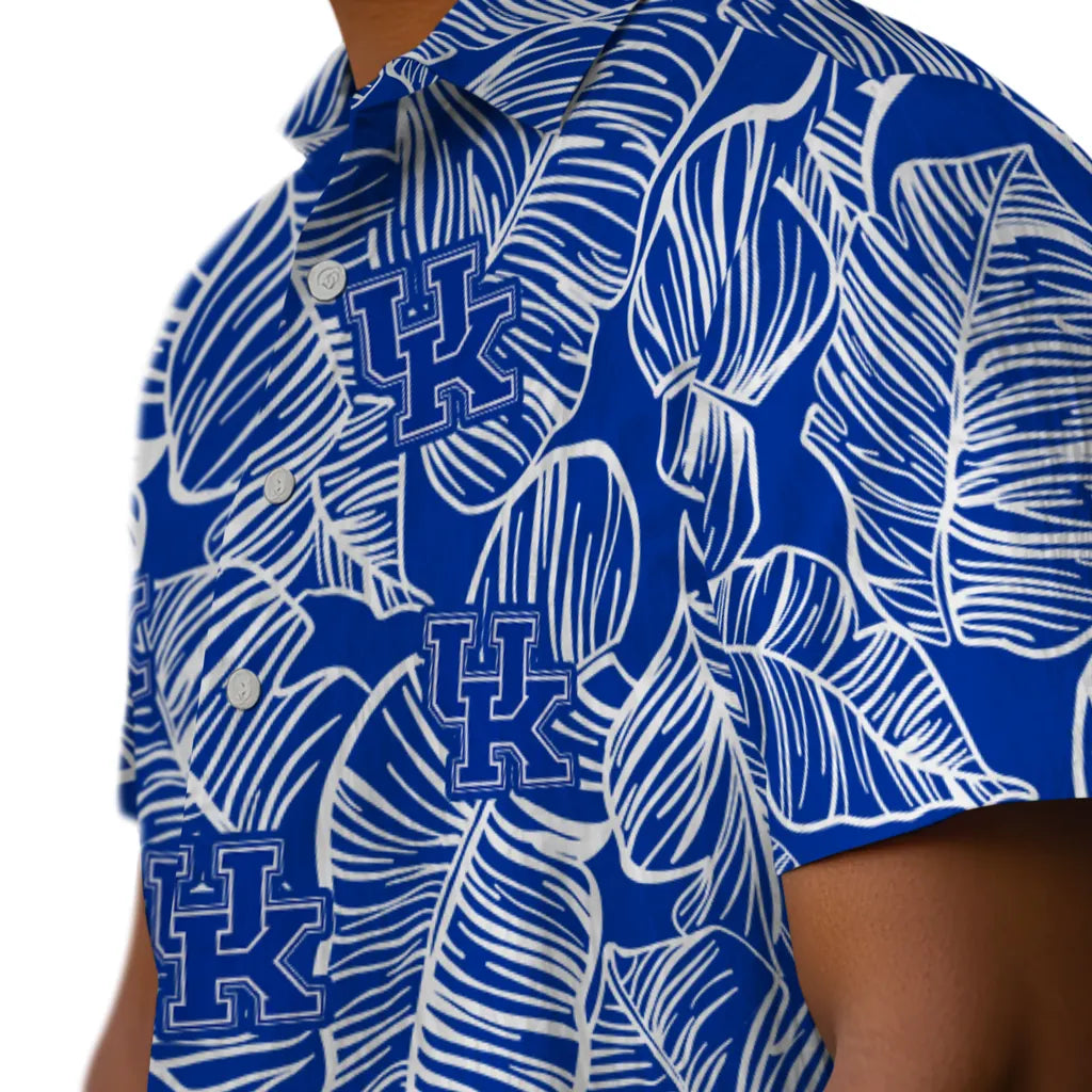 Kentucky Wildcats Hawaiian Shirt - Leaf Outline | Hula Hawaiian Shirts