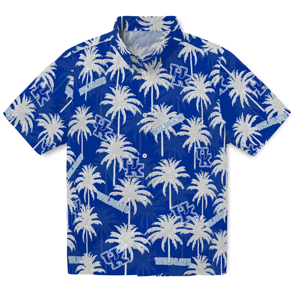Kentucky Wildcats Hawaiian Shirt - Palm Tree Motif | Hula Hawaiian Shirts