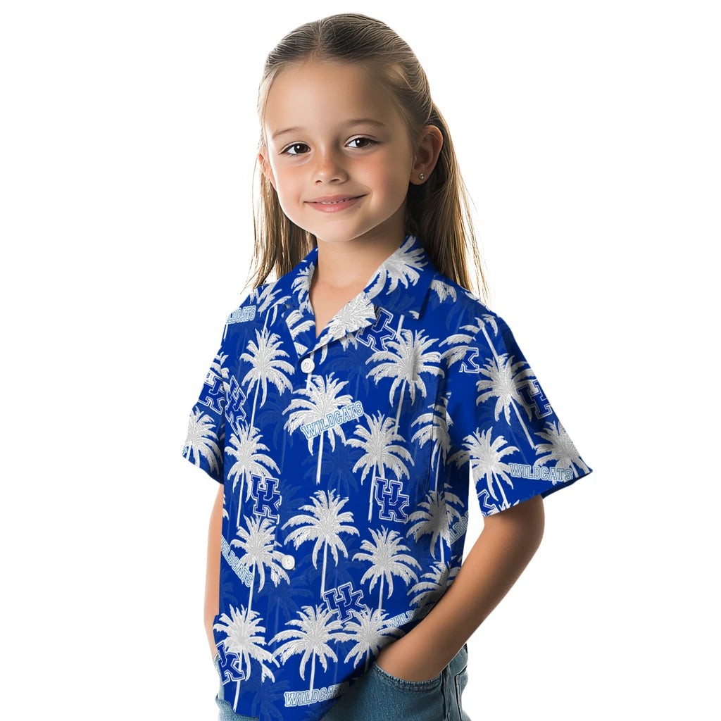 Kentucky Wildcats Hawaiian Shirt - Palm Tree Motif | Hula Hawaiian Shirts