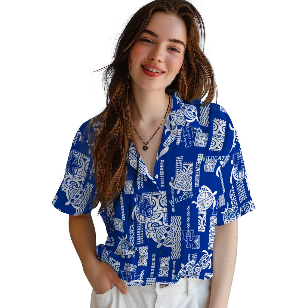 Kentucky Wildcats Hawaiian Shirt - Turtle Lines | Hula Hawaiian Shirts