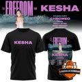 Kesha The Freedom Tour Dates T-Shirt - LeagueLockerGear