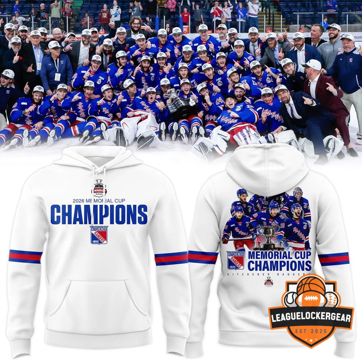 Kitchener Rangers 2026 Memorial Cup Champions Hoodie - LeagueLockerGear