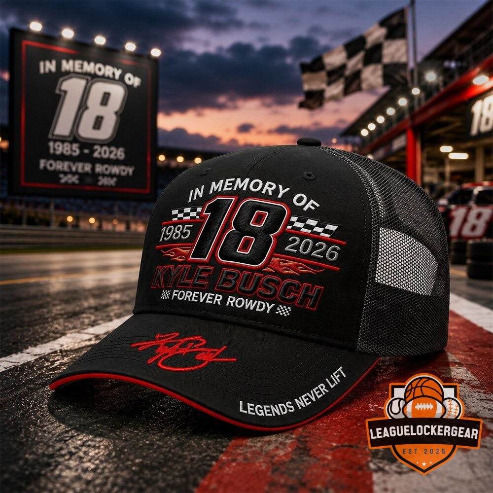 Kyle Busch In Memory 1985-2026 Forever Rowdy Trucker Hat - LeagueLockerGear