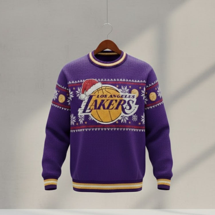 LA Lakers Ugly Christmas Sweater 2025 - Official NBA Fan's Festive Flex Knit - LeagueLockerGear