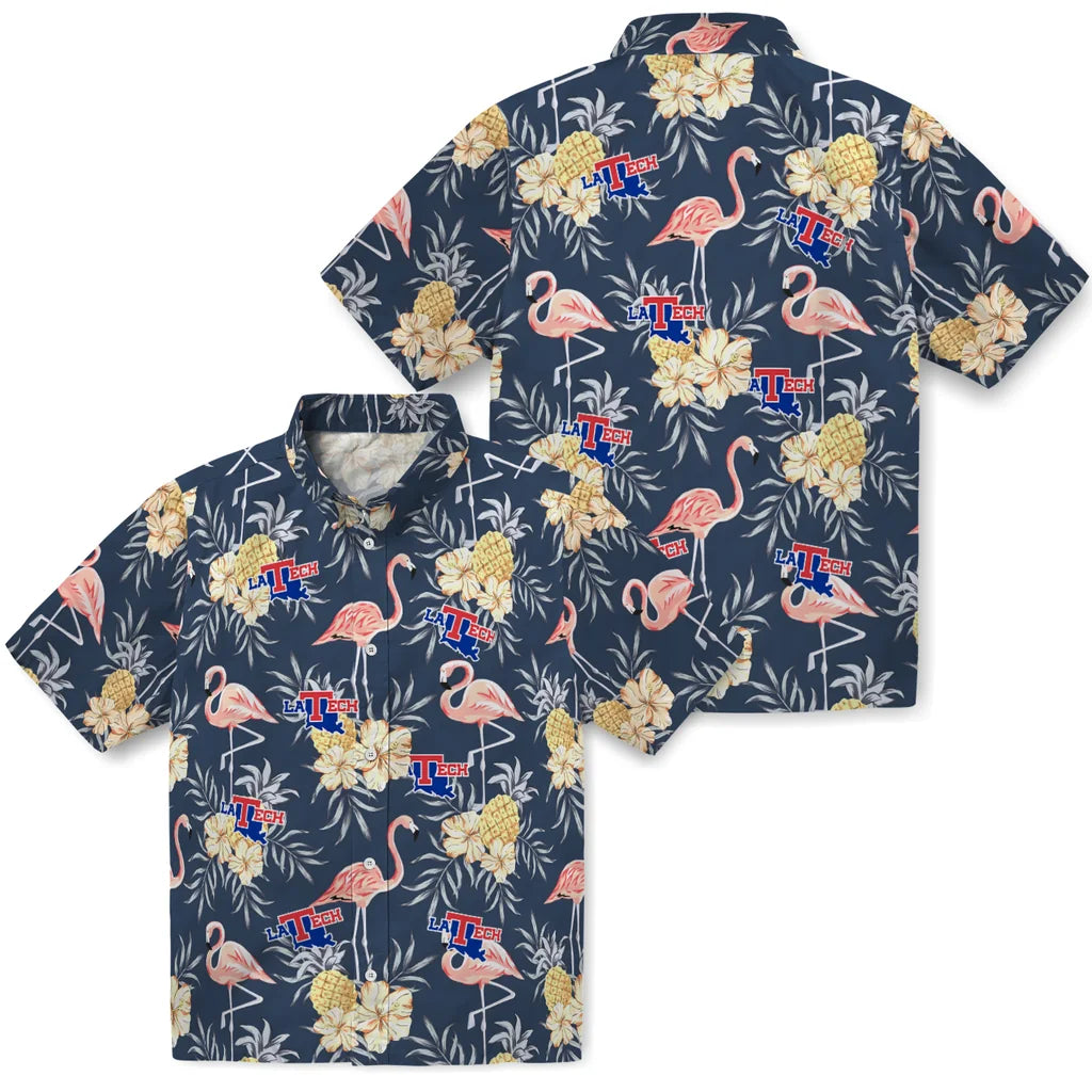 LA Tech Hawaiian Shirt - Flamingo Hibiscus | Hula Hawaiian Shirts