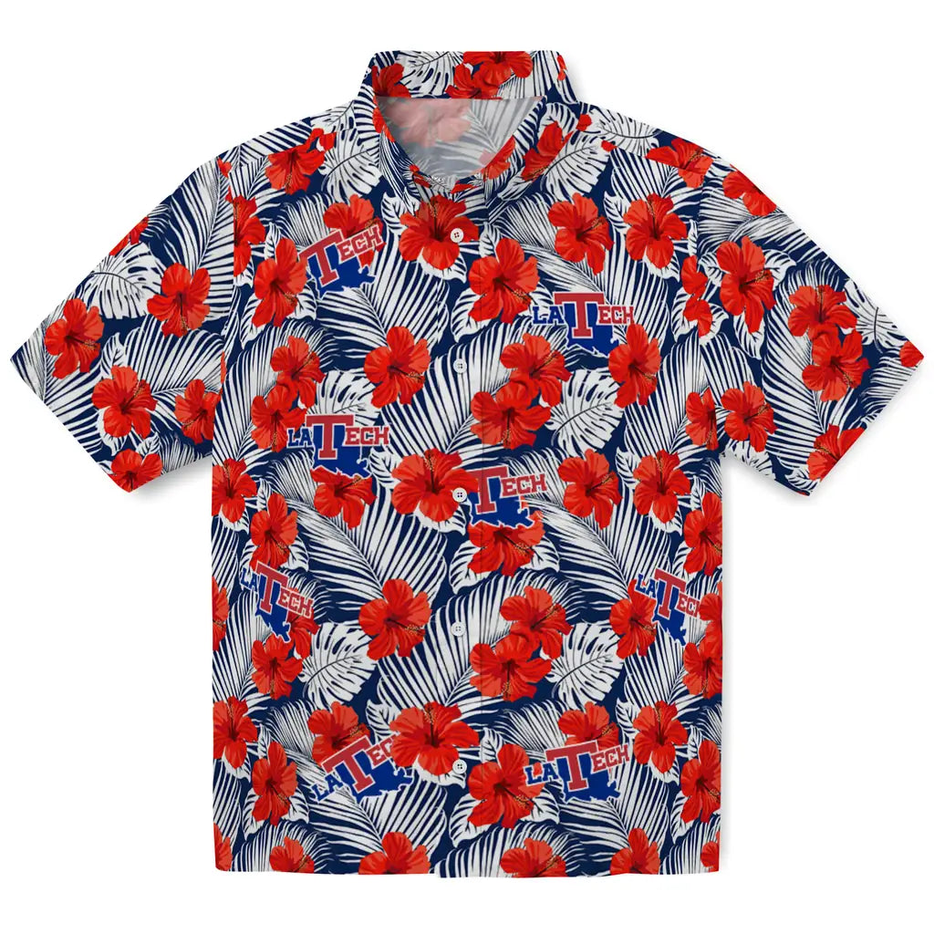 LA Tech Hawaiian Shirt - Hibiscus Fiesta | Hula Hawaiian Shirts