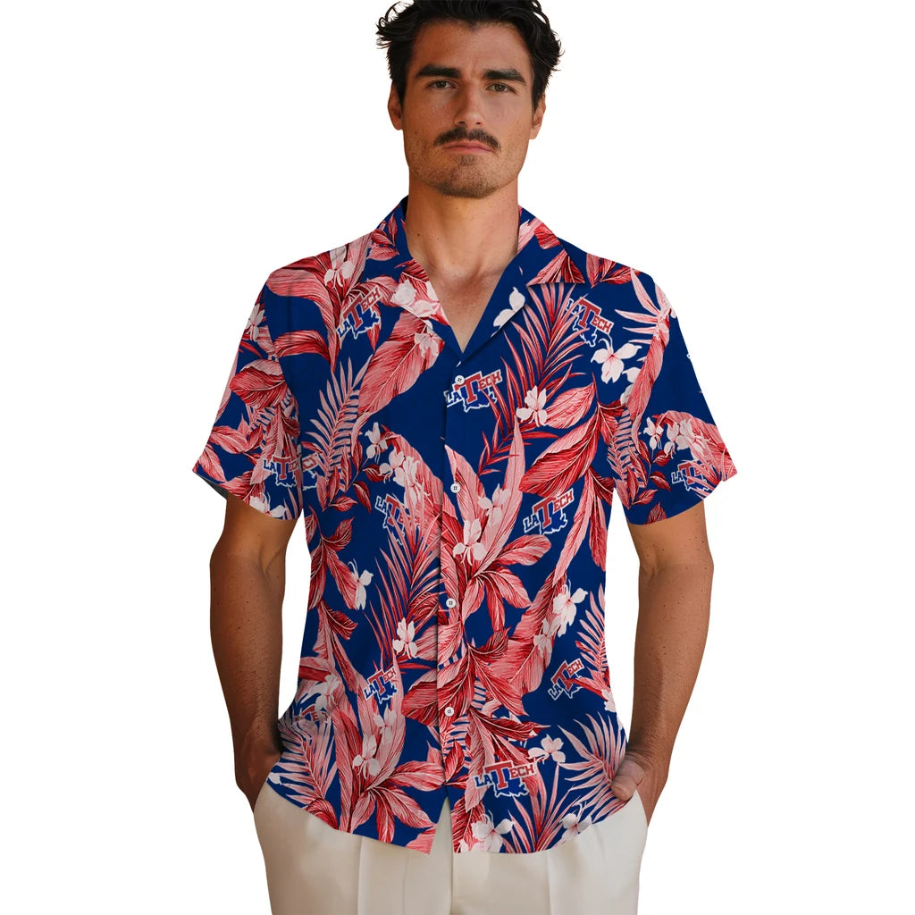 LA Tech Hawaiian Shirt - Palm Leaves | Hula Hawaiian Shirts