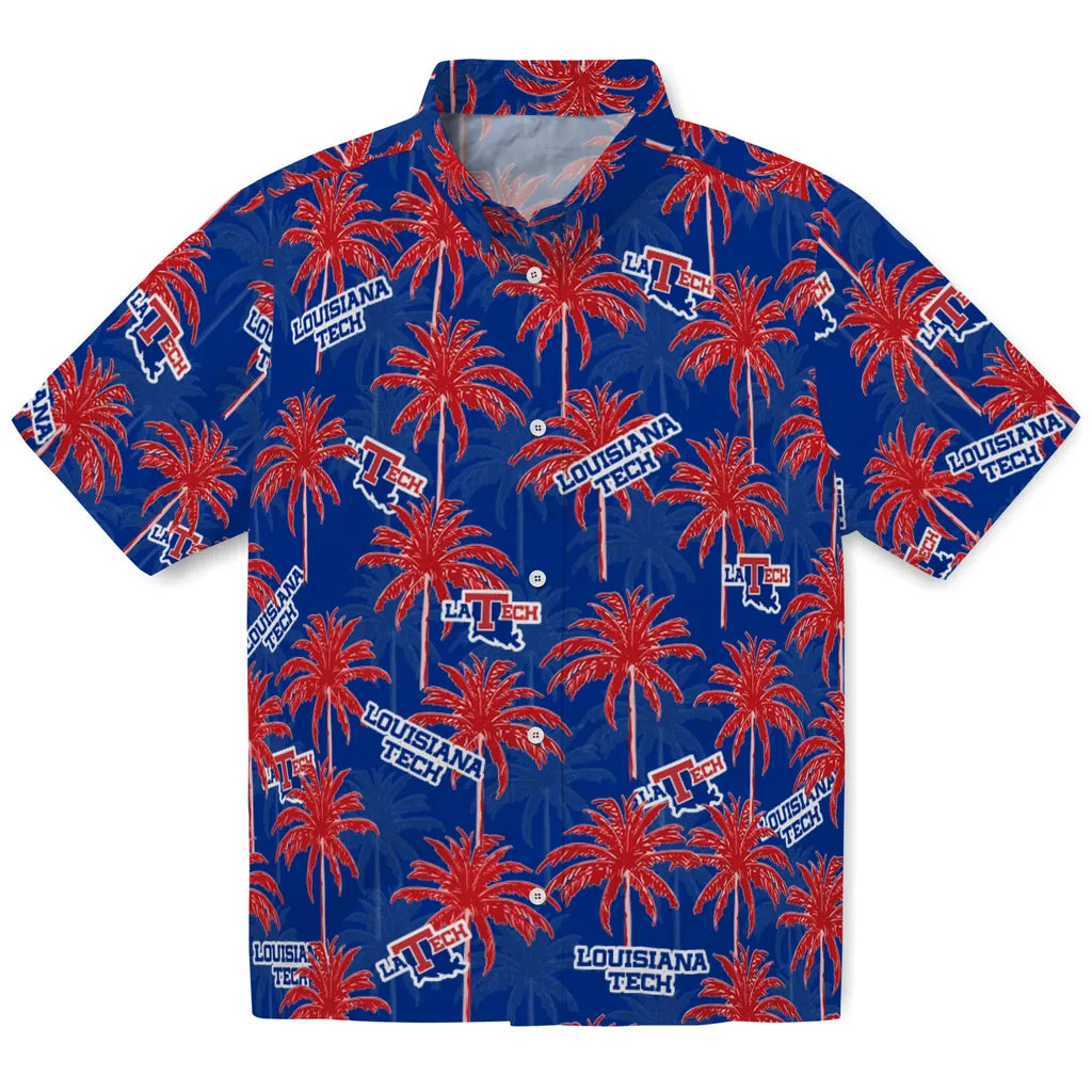 LA Tech Hawaiian Shirt - Palm Tree Motif | Hula Hawaiian Shirts