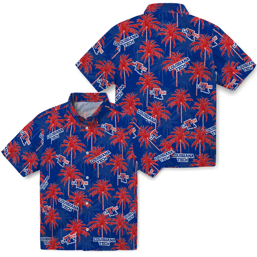 LA Tech Hawaiian Shirt - Palm Tree Motif | Hula Hawaiian Shirts