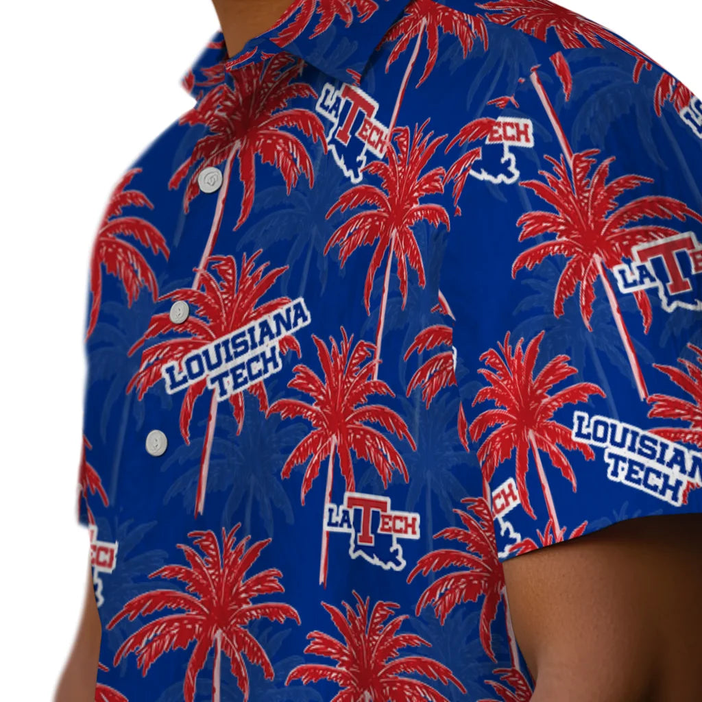LA Tech Hawaiian Shirt - Palm Tree Motif | Hula Hawaiian Shirts