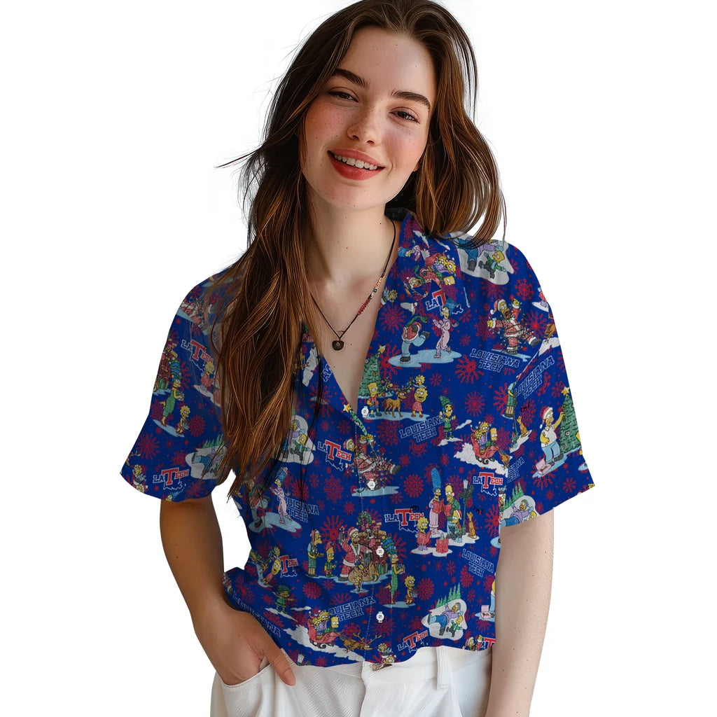LA Tech Hawaiian Shirt - Simpsons Christmas | Hula Hawaiian Shirts
