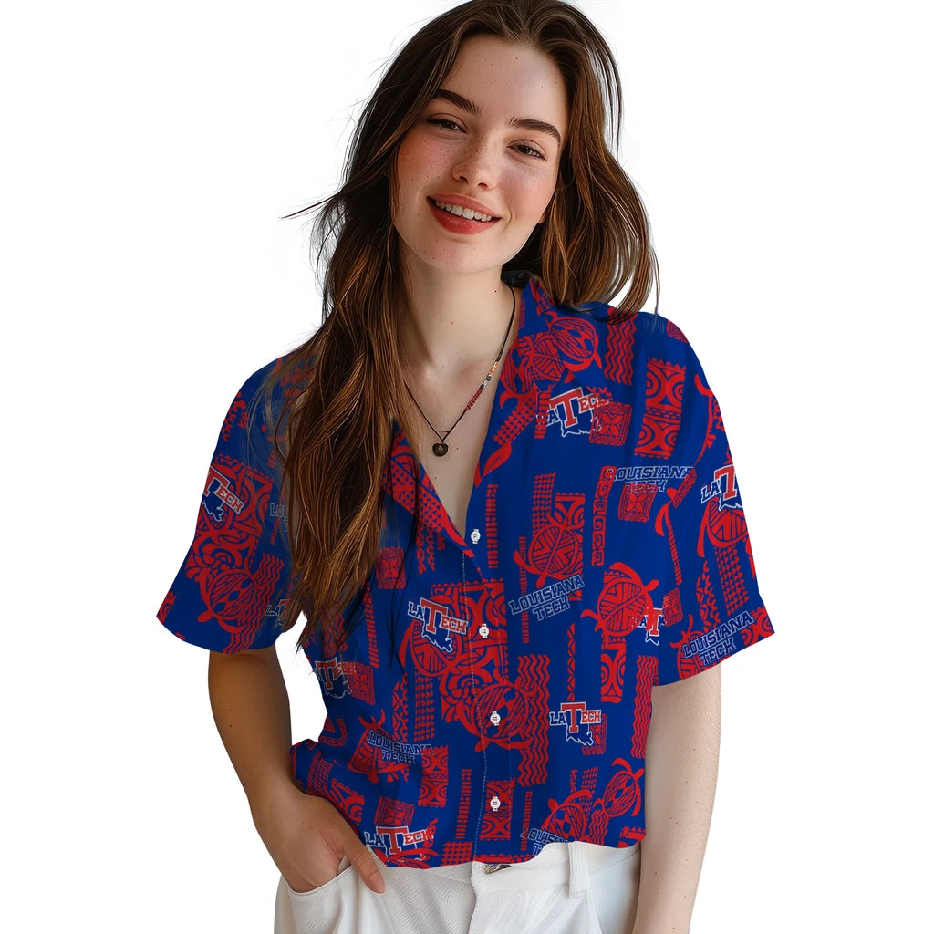 LA Tech Hawaiian Shirt - Turtle Lines | Hula Hawaiian Shirts