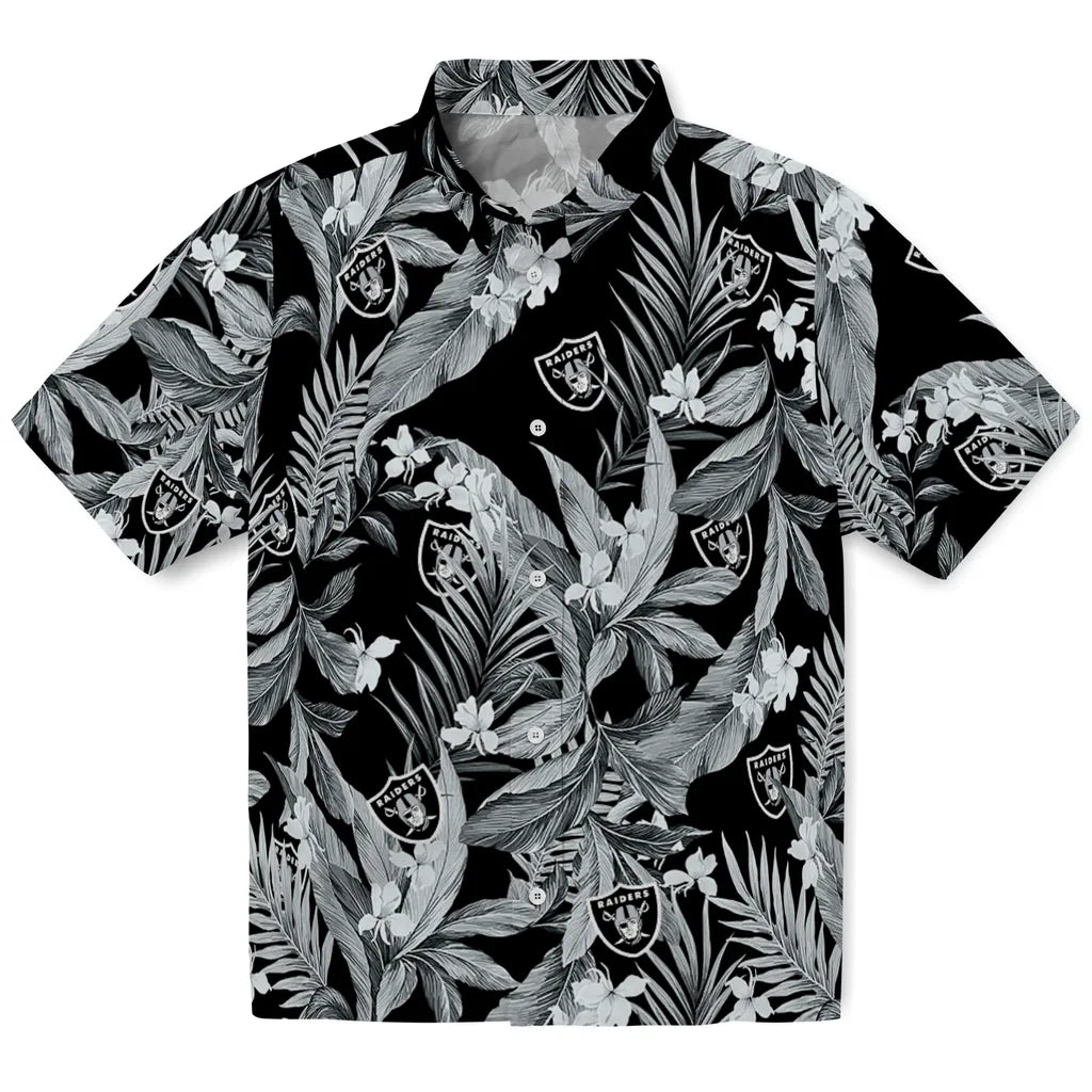 Las Vegas Raiders Hawaiian Shirt - Palm Leaves | Hula Hawaiian Shirts
