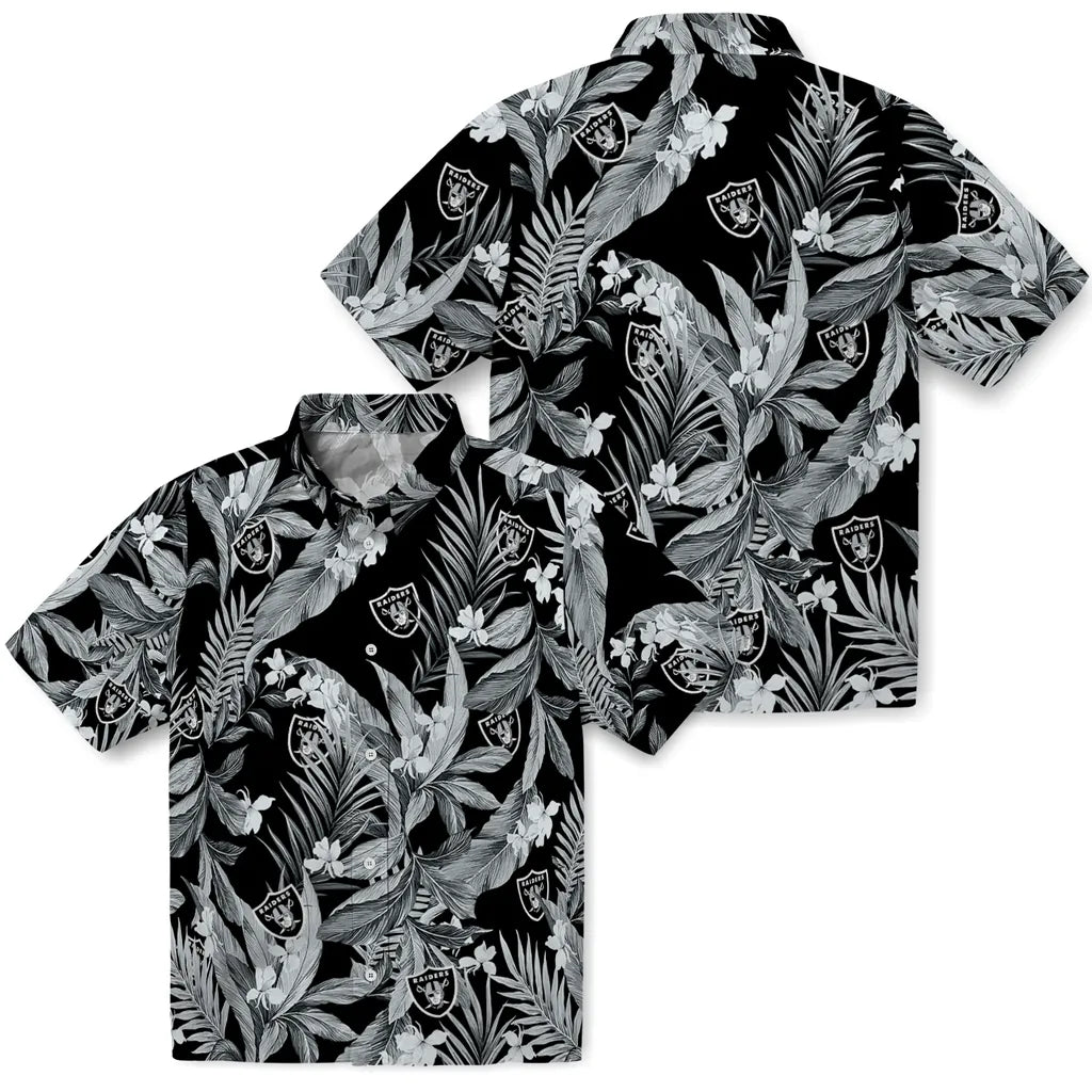 Las Vegas Raiders Hawaiian Shirt - Palm Leaves | Hula Hawaiian Shirts
